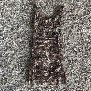 Express Brown Lace Cocktail Dress